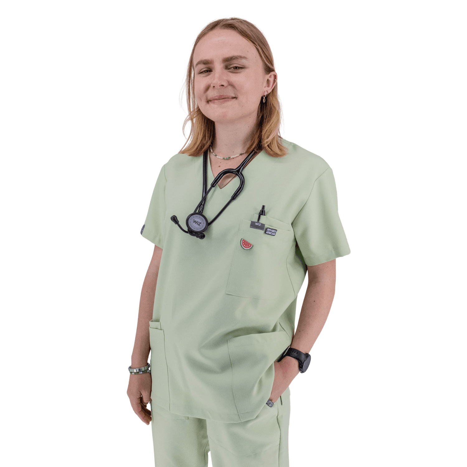 WiZscrubs Basic 2.0 top in Sage