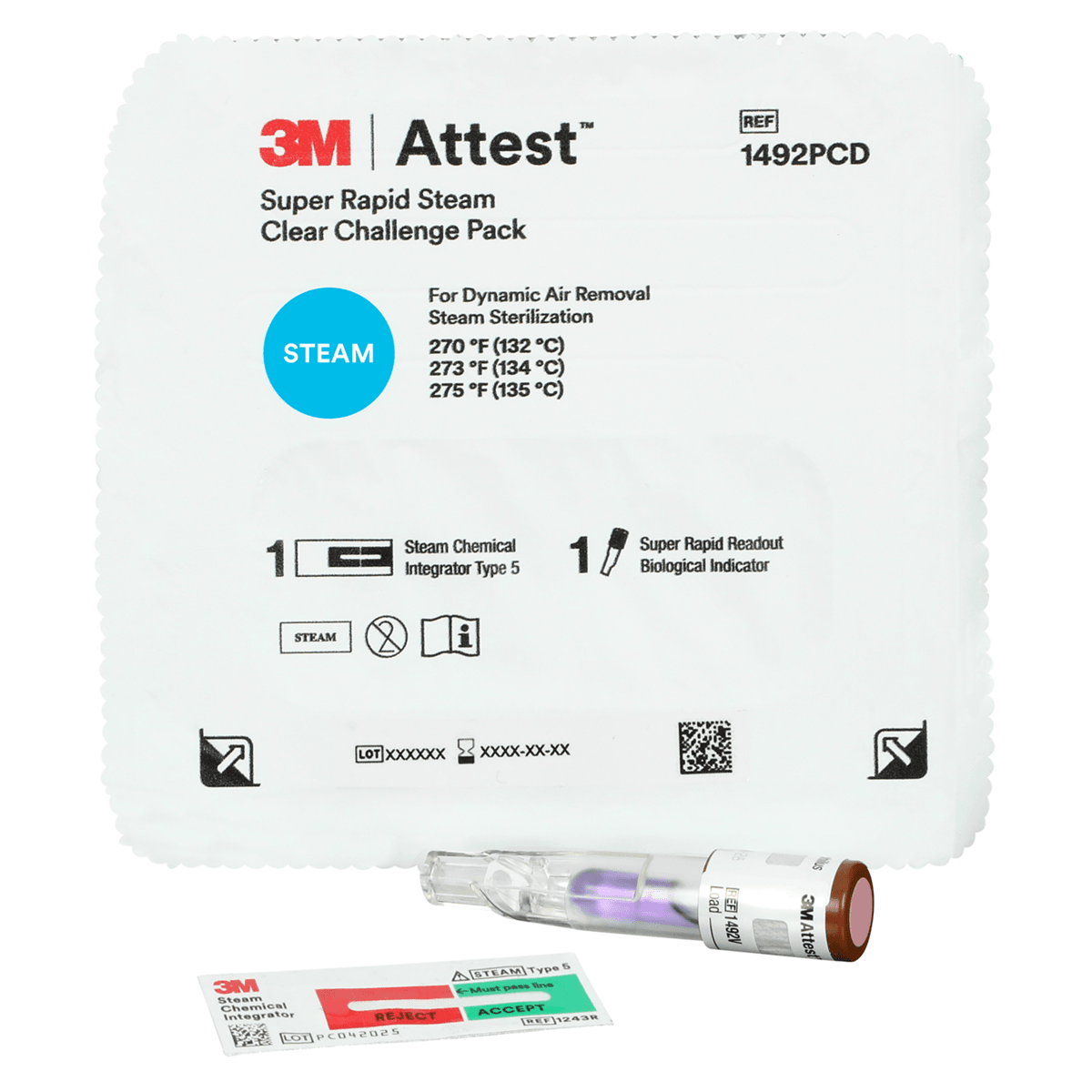 3M™ Attest™ Super Rapid Steam Clear Challenge Pack, 1492PCD-05, 5 Controls, 24 PAC/CS - Consumables - R199 | WiZmed Medical Equipment South Africa 3M™ Attest™ Super Rapid Steam Clear Challenge Pack, 1492PCD-05, 5 Controls, 24 PAC/CS - Consumables - R199 | WiZmed Medical Equipment South Africa