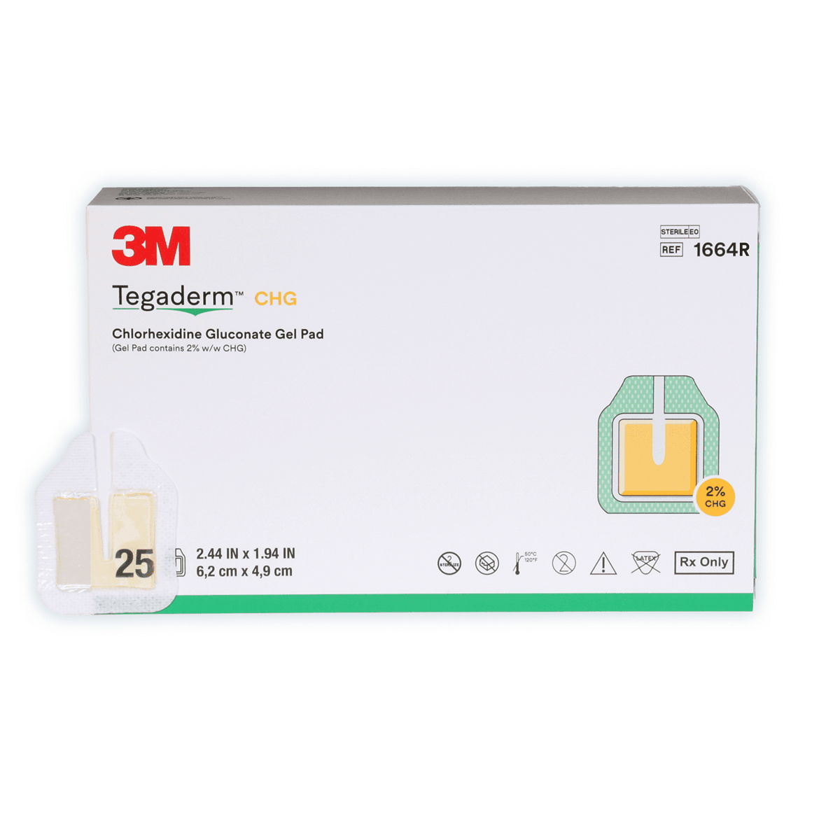 3M™ Tegaderm™ CHG Chlorhexidine Gluconate Gel Pad, 1664R, 25 each/carton, 4cartons/case - Consumables - R199 | WiZmed Medical Equipment South Africa 3M™ Tegaderm™ CHG Chlorhexidine Gluconate Gel Pad, 1664R, 25 each/carton, 4cartons/case - Consumables - R199 | WiZmed Medical Equipment South Africa