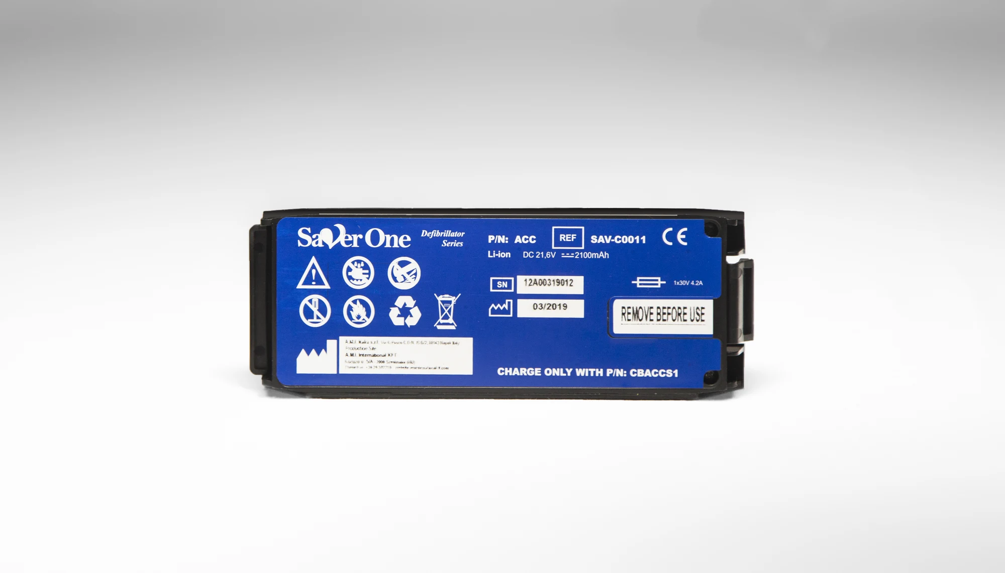 Saver One AED Li-ion Rechargeable Battery (SAV-C0011) - AEDs & Defibrillators - R8,549 | WiZmed Medical Equipment South Africa Saver One AED Li-ion Rechargeable Battery (SAV-C0011) - AEDs & Defibrillators - R8,549 | WiZmed Medical Equipment South Africa