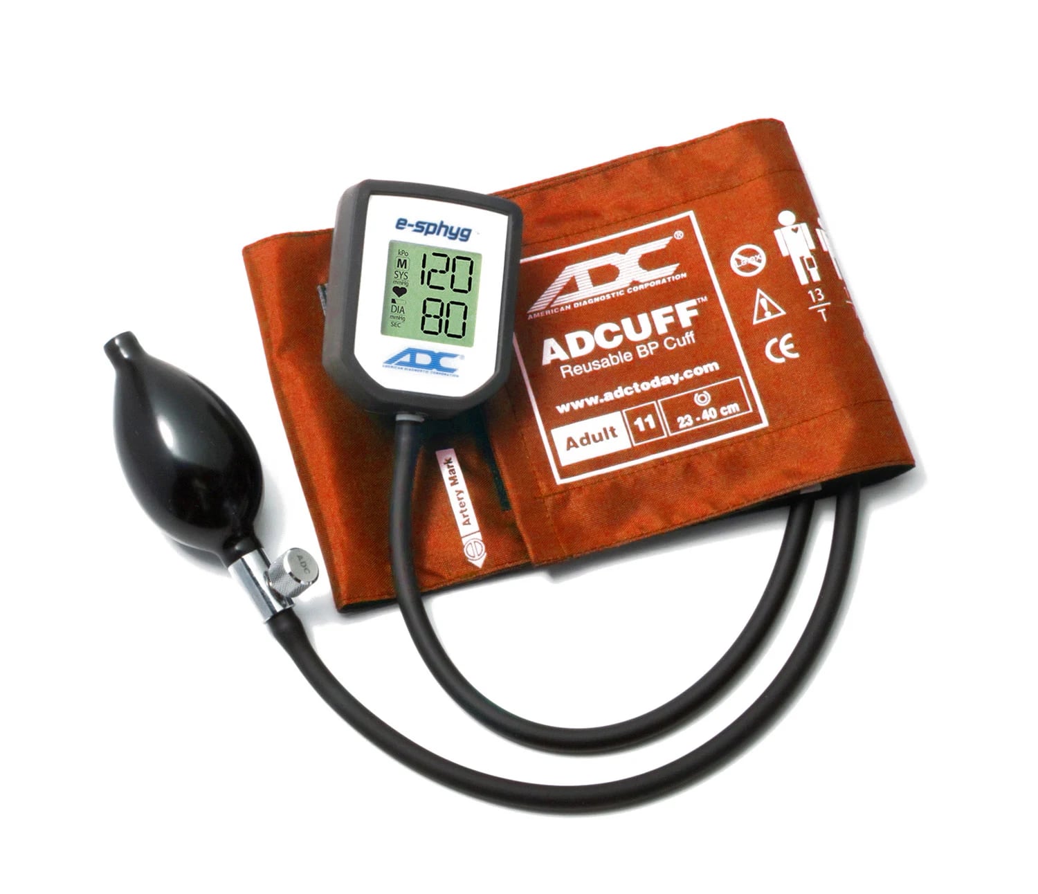 ADC e-sphyg™ Digital Pocket Aneroid Sphygmomanometer - Orange by ADC - Sphygmomanometers - R1,399 | WiZmed Medical Equipment South Africa ADC e-sphyg™ Digital Pocket Aneroid Sphygmomanometer - Orange by ADC - Sphygmomanometers - R1,399 | WiZmed Medical Equipment South Africa