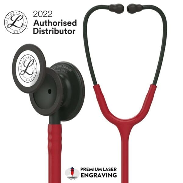 Littmann Classic 3 Burgundy Black Matte Finish Stethoscope